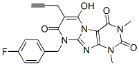 Pyrimido[2,1-f]purine-2,4,8(1h,3h,9h)-trione, 9-[(4-fluorophenyl)methyl]-6-hydroxy-1,3-dimethyl-7-(2-propynyl)- (9ci) Structure,102212-74-8Structure