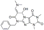 Pyrimido[2,1-f]purine-2,4,8(1h,3h,9h)-trione, 7-[(dimethylamino)methylene]-6,7-dihydro-6-hydroxy-1,3-dimethyl-9-(phenylmethyl)- (9ci) Structure,102212-90-8Structure