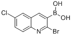 B-(2-bromo-6-chloro-3-quinolinyl)boronic acid Structure,1026203-93-9Structure