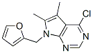 4-Chloro-7-(2-furylmethyl)-5,6-dimethyl-7H-pyrrolo[2,3-d]pyrimidine Structure,103026-14-8Structure