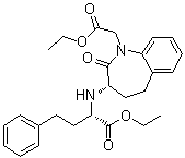 Benazepril related compound g (15 mg) ((3-(1-ethoxycarbonyl-3-phenyl-(1 s)-propyl)amino-2,3,4,5-tetrahydro-2-oxo-1h-1-(3s)-benzaze-pine)-1-acetic acid, ethyl ester) Structure,103129-58-4Structure