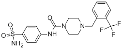 1-(4-Aminosulfonyl-anilinoformyl)-4-(2-trifluoromethylbenzyl)-piperazine Structure,1032229-30-3Structure