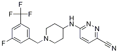 6-((1-(3-Fluoro-5-(trifluoromethyl)benzyl)piperidin-4-yl)amino)pyridazine-3-carbonitrile Structure,1032714-06-9Structure