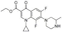 Ethyl1-cyclopropyl-6,8-difluoro-7-(3-methylpiperazin-1-yl)-4-oxo-1,4-dihydroquinoline-3-carboxylate Structure,103460-87-3Structure