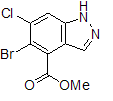 5-Bromo-6-chloro-1h-indazole-4-carboxylic acid,methyl ester Structure,1037841-34-1Structure