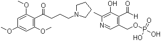 (4-Formyl-5-hydroxy-6-methylpyridin-3-yl)methyl dihydrogen phosphate 4-pyrrolidin-1-yl-1-(2,4,6-trimethoxyphenyl)butan-1-one Structure,104018-07-7Structure