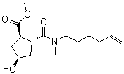 Methyl (1r,2r,4r)-2-[5-hexen-1-yl-(methyl)carbamoyl]-4-hydroxycyclopentanecarboxylate Structure,1042695-84-0Structure