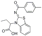 2-[2-(4-Methyl-benzoylimino)-benzothiazol-3-yl]-butyric acid Structure,1043705-09-4Structure