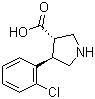 Trans-4-(2-chlorophenyl)pyrrolidine-3-carboxylic acid Structure,1047651-79-5Structure