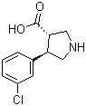 Trans-4-(3-chlorophenyl)pyrrolidine-3-carboxylic acid Structure,1047651-80-8Structure