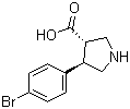 4-(4-Bromophenyl)-3-pyrrolidinecarboxylic acid Structure,1047654-48-7Structure