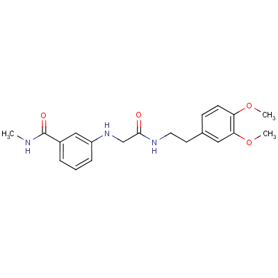 3-(2-(3,4-Dimethoxyphenethylamino)-2-oxoethylamino)-n-methylbenzamide Structure,104775-36-2Structure