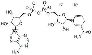 [5-(6-Aminopurin-9-yl)-3,4-dihydroxy-tetrahydrofuran-2-yl]methyl [[5-(3-carbamoyl-4h-pyridin-1-yl)-3,4-dihydroxy-tetrahydrofuran-2-yl]methoxy-hydroxy-phosphoryl] hydrogen phosphate; potassium hydride Structure,104809-32-7Structure