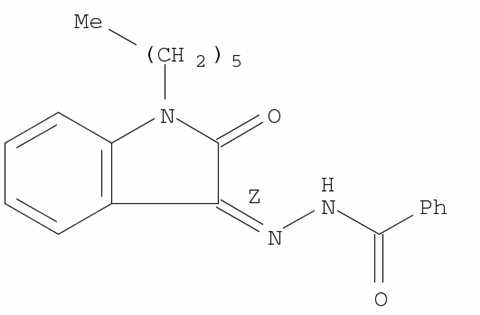 Mda 19;n’-[(3z)-1-hexyl-2-oxo-1,2-dihydro-3h-indol-3-ylidene]benzohydrazide Structure,1048973-47-2Structure