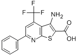 3-Amino-6-phenyl-4-(trifluoromethyl)thieno[2,3-b]pyridine-2-carboxylic acid Structure,104960-56-7Structure