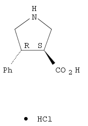 Trans-4-phenylpyrrolidine-3-carboxylic acid－h(huán)cl Structure,1049755-65-8Structure