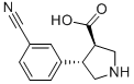 (3R,4s)-4-(3-cyanophenyl)pyrrolidine-3-carboxylic acid Structure,1049978-74-6Structure