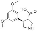 (3S,4R)-4-(3,5-dimethoxyphenyl)pyrrolidine-3-carboxylic acid Structure,1049980-13-3Structure