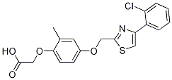 Acetic acid, 2-[4-[[4-(2-chlorophenyl)-2-thiazolyl] methoxy]-2-methylphenoxy]- Structure,1050506-75-6Structure