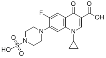 1-Cyclopropyl-6-fluoro-4-oxo-7-(4-sulfopiperazin-1-yl)quinoline-3-carboxylic acid Structure,105093-21-8Structure