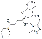 4-[3-[4[(2-Chlorophenyl)-9-methyl-6h-thieno[3,2-f][1,2,4]triazolo[4,3-a]diazepin-2-yl]-1-oxopropyl]]morpholine Structure,105219-56-5Structure