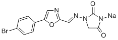 Sodium 3-[(e)-{[5-(4-bromophenyl)-1,3-oxazol-2-yl]methylene}amino]-2,5-dioxoimidazolidin-1-ide Structure,105336-14-9Structure