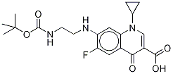 N-(tert-butoxycarbonyl) desethylene ciprofloxacin Structure,105589-00-2Structure