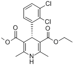 Ethyl methyl (4s)-4-(2,3-dichlorophenyl)-2,6-dimethyl-1,4-dihydro-3,5-pyridinedicarboxylate Structure,105618-03-9Structure