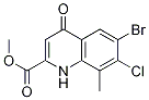 Methyl 6-bromo-7-chloro-8-methyl-4-hydroxyquinoline-2-carboxylate Structure,1065074-46-5Structure