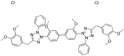 3,3’-(3,3’-Dimethoxy-4,4’-diphenylene)bis(2-phenyl-5-veratryltetrazolium chloride) Structure,106629-90-7Structure