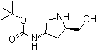 N-[(3s,5r)-5-(hydroxymethyl)-3-pyrrolidinyl]carbamic acid 1,1-dimethylethyl ester Structure,1070295-74-7Structure