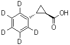 rac trans-2-Phenylcyclopropanecarboxylic-d5 Acid Structure,107077-95-2Structure