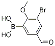 (3-Bromo-5-formyl-2-methoxyphenyl)boronic acid Structure,1072951-80-4Structure