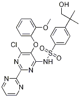 4-(2-Hydroxy-1,1-dimethylethyl)-n-[6-chloro-5-(2-methoxyphenoxy)-(2,2’-bipyrimidin)-4-yl]benzenesulfonamide Structure,1076198-22-5Structure