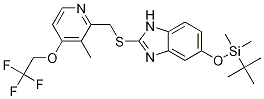 2-[[[3-Methyl-4-(2,2,2-trifluoroethoxy)-2-pyridyl]methyl]thio]-5-(tert-butyldimethylsilyloxy)-1h-benzimidazole Structure,1076198-62-3Structure