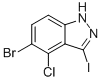 3-Iodo-4-chloro-5-bromo-(1h)indazole Structure,1082040-21-8Structure