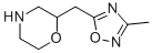 Morpholine, 2-[(3-methyl-1,2,4-oxadiazol-5-yl)methyl]- Structure,1083224-43-4Structure