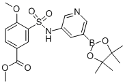 Benzoic acid, 4-methoxy-3-[[[5-(4,4,5,5-tetramethyl-1,3,2-dioxaborolan-2-yl)-3-pyridinyl]amino]sulfonyl], methyl ester Structure,1083326-63-9Structure