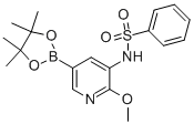 N-[2-methoxy-5-(4,4,5,5-tetramethyl-1,3,2-dioxaborolan-2-yl)-3-pyridinyl]-benzenesulfonamide Structure,1083326-67-3Structure