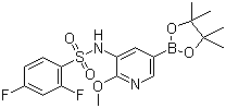 2,4-Difluoro-n-[2-methoxy-5-(4,4,5,5-tetramethyl-1,3,2-dioxaborolan-2-yl)-3-pyridinyl]-benzenesulfonamide Structure,1083326-73-1Structure