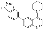 4-(1-Piperidinyl)-6-(1h-pyrazolo[3,4-b]pyridin-5-yl)quinoline Structure,1086061-35-9Structure