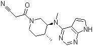 3-((3S,4r)-4-methyl-3-(methyl(7h-pyrrolo[2,3-d]pyrimidin-4-yl)amino)piperidin-1-yl)-3-oxopropanenitrile Structure,1092578-48-7Structure