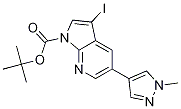 Tert-butyl 3-iodo-5-(1-methyl-1h-pyrazol-4-yl)-1h-pyrrolo[2,3-b]pyridine-1-carboxylate Structure,1093676-94-8Structure