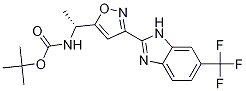 (R)-tert-butyl(1-(3-(6-(trifluoromethyl)-1h-benzo[d]imidazol-2-yl)isoxazol-5-yl)ethyl)carbamate Structure,1095824-21-7Structure