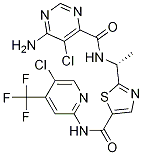 6-Amino-5-chloro-n-[(1r)-1-[5-[[[5-chloro-4-(trifluoromethyl)-2-pyridinyl]amino]carbonyl]-2-thiazolyl]ethyl]-4-pyrimidinecarboxamide Structure,1096708-71-2Structure