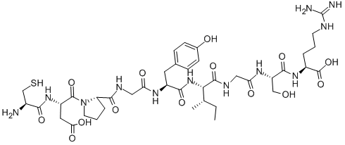 L-cysteinyl-l-alpha-aspartyl-l-prolylglycyl-l-tyrosyl-l-isoleucylglycyl-l-seryl-l-arginine Structure,110590-60-8Structure