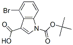 4-Bromo-1-(tert-butoxycarbonyl)-1H-indole-3-carboxylic acid Structure,110811-31-9Structure