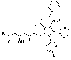 1H-Pyrrole-1-heptanoic acid, 2-(4-fluorophenyl)-?,d-dihydroxy-5-(1-methylethyl)-3-phenyl-4-[(phenylamino)carbonyl]-, (r*,r*)- Structure,110862-48-1Structure