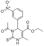 Ethyl 1-acetyl-4-methyl-6-(3-nitrophenyl)-2-thioxo-1,2,3,6-tetrahydropyrimidine-5-carboxylate Structure,111535-63-8Structure