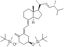 Silane, [[(1α,3β,5E,7E,22E)-9,10-secoergosta-5,7,10(19),22-tetraene-1,3-diyl]bis(oxy)]bis[(1,1-dimethylethyl)dimethyl- Structure,111594-58-2Structure